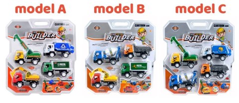 Zestaw autek AUTKA BUDOWLANE dźwig wywrotka śmieciarka betoniarka ZA2103