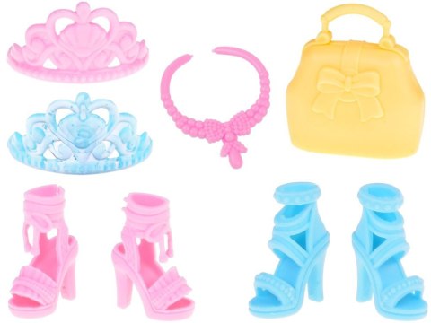 Zestaw Modne ubranka dla lalek Sukienki + biżuteria + akcesoria ZA5414