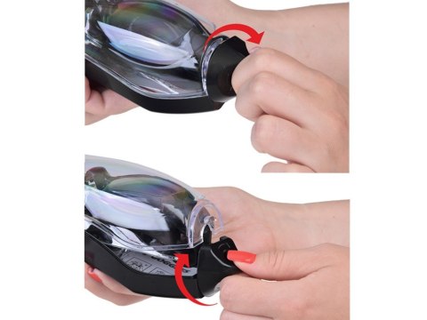 ZESTAW Okulary do pływania UV ANTI-FOG + zatyczki do uczu i nosa SP0792 ZL