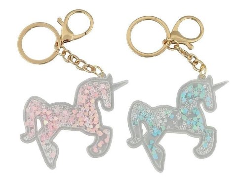 Brelok jednorożec przeroczysty MIX