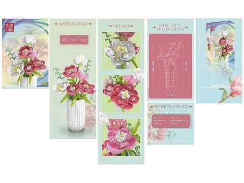 Klocki - kwiaty w wazonie