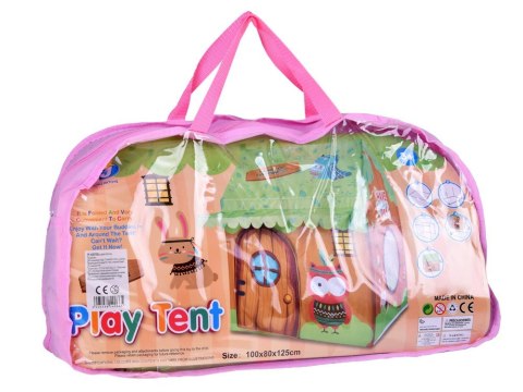 Kolorowy namiot DOMEK dla dzieci "Leśni przyjaciele" + torba ZA5763
