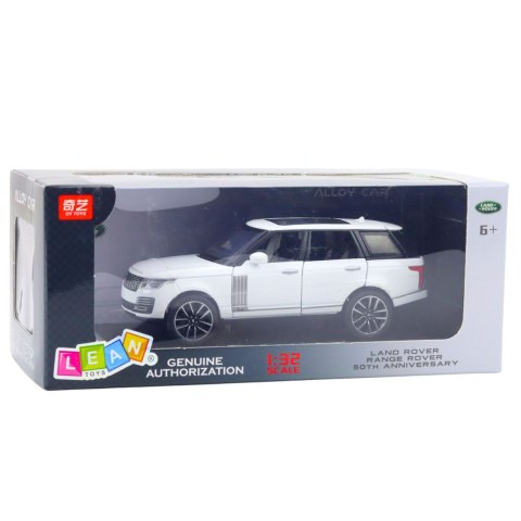 Auto Range Rover Metalowe Suv Białe 1:32 Światła Dźwięki