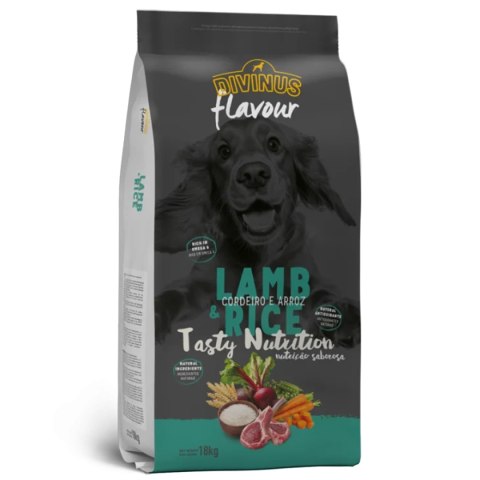 Divinus FLAVOUR DOG - jagnięcina z ryżem 18 kg