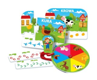 Gra edukacyjna Zwierzęta Na Farmie Uczę się Bawiąc Język Polski Clementoni 50768