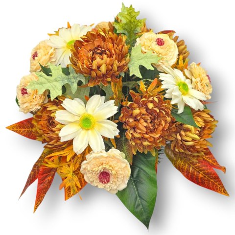 STROIK NA CMENTARZ JESIENNE KWIATY NA GRÓB POMNIK MISA WSZYSTKICH ŚWIĘTYCH