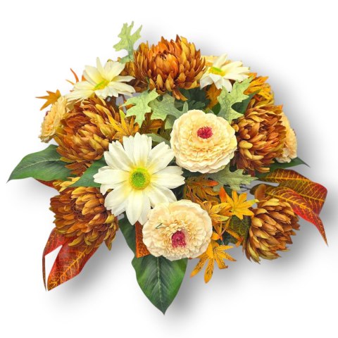 STROIK NA CMENTARZ JESIENNE KWIATY NA GRÓB POMNIK MISA WSZYSTKICH ŚWIĘTYCH