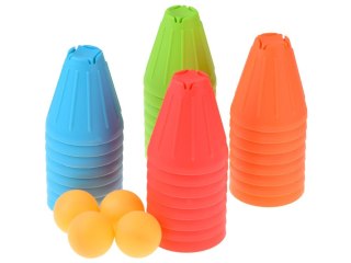 Gra zręcznościowa SZYBKIE KUBKI Trójkątne klocki + piłki 38-ele ZA5811