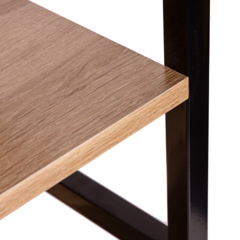 Regał loftowy wysoki 5 półek metal MDF ModernHome