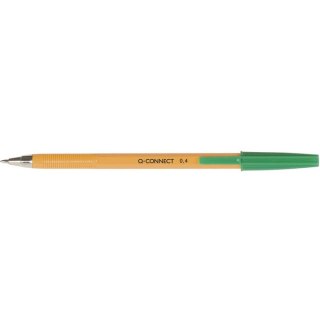 Długopisy Q-Connect 0.4mm zielone (20)