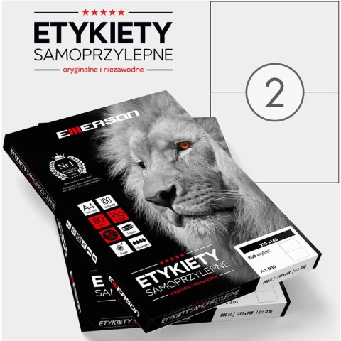 Etykiety Emerson A4 210x148mm białe (100)
