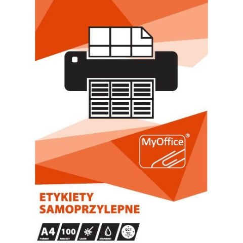 Etykiety MyOffice A4 38x21.2mm białe (100)