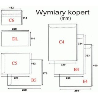 KOPERTA C6 HK BIAŁA (1000)