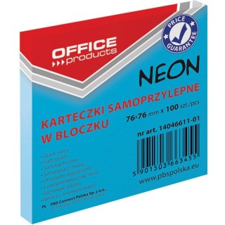 Karteczki Office Products 76x76mm niebieskie (100)