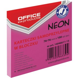 Karteczki Office Products 76x76mm różowe (100)