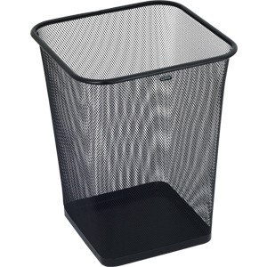 METALOWY KOSZ NA ŚMIECI 18L KWADRAT CZARNY