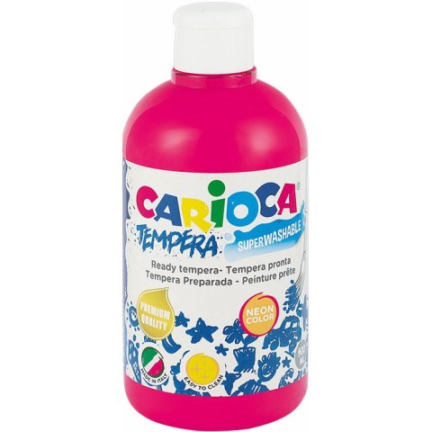 Farba tempera Carioca 500ml neon różowa