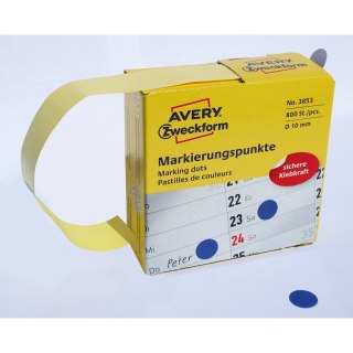 KÓŁKA AVERY śr.10mm TRWAŁE NIEBIESKIE (800)