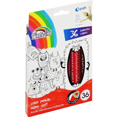 Kredki ołówkowe Fiorello Super Soft 36 kolorów