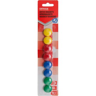 Magnesy do tablic Office Products śr.20mm mix kolorów (8)