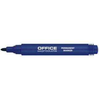 Marker permanentny Office Products 1-3mm okragły niebieski