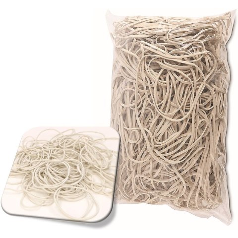 Gumki recepturki Office Products 1kg śr.130mm białe