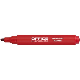 Marker permanentny Office Products 1-5mm ścięty czerwony