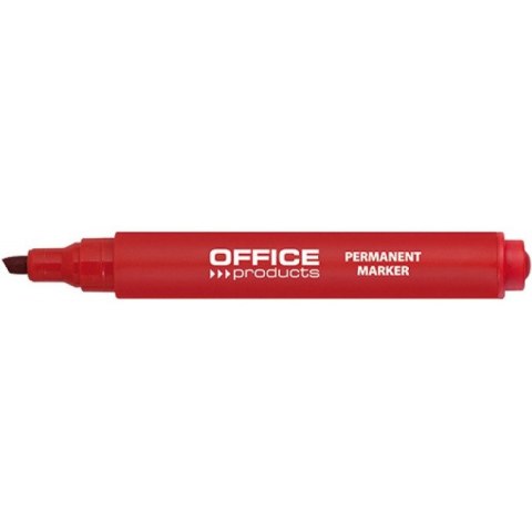 Marker permanentny Office Products 1-5mm ścięty czerwony