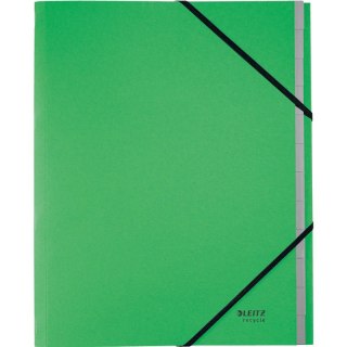 Teczka PP z gumką Leitz Recycle A4 12 przekładek zielona