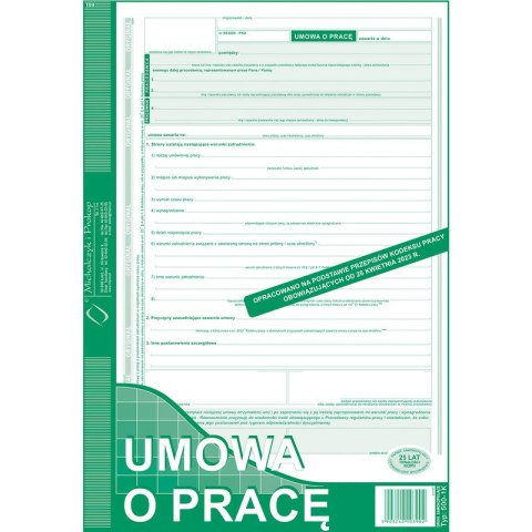 Umowa o pracę A4 (o+1k)