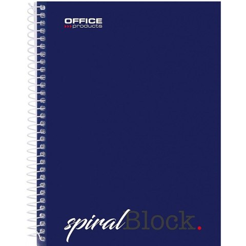 Kołonotatnik Office Products A5/80k linia granatowy