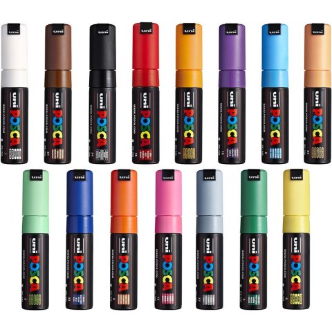 Marker z farbą plakatową Uni POSCA PC-7M ciemnożół