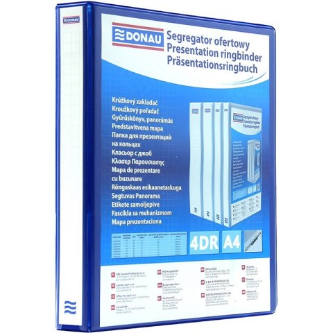 Segregator ofertowy Donau A4/16mm 4R niebieski