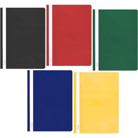 Skoroszyt DONAU, PVC, A4, twardy, 150/160mikr., żó