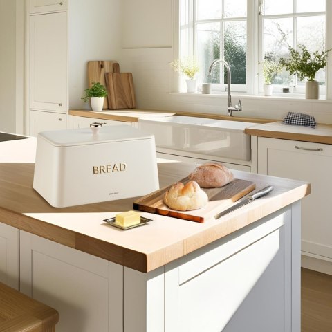 ELEGANCKI CHLEBAK STALOWY KINGHOFF KH-1950 KREMOWY