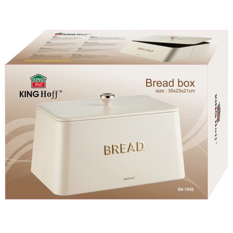 ELEGANCKI CHLEBAK STALOWY KINGHOFF KH-1950 KREMOWY