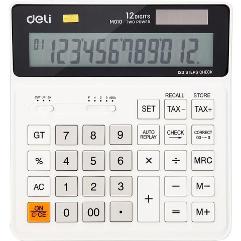 Kalkulator Deli M01010 biały