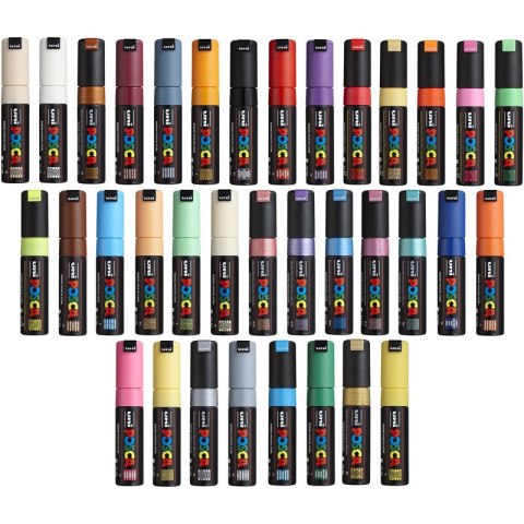 Marker z farbą plakatową Uni POSCA PC-8K jasnopoma