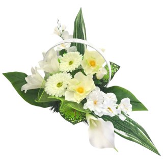 STROIK NA CMENTARZ JESIENNE KWIATY NA GRÓB POMNIK MISA WSZYSTKICH ŚWIĘTYCH