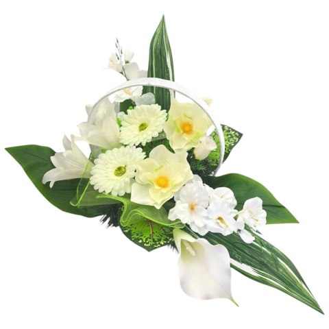 STROIK NA CMENTARZ JESIENNE KWIATY NA GRÓB POMNIK MISA WSZYSTKICH ŚWIĘTYCH