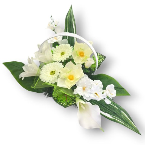 STROIK NA CMENTARZ JESIENNE KWIATY NA GRÓB POMNIK MISA WSZYSTKICH ŚWIĘTYCH