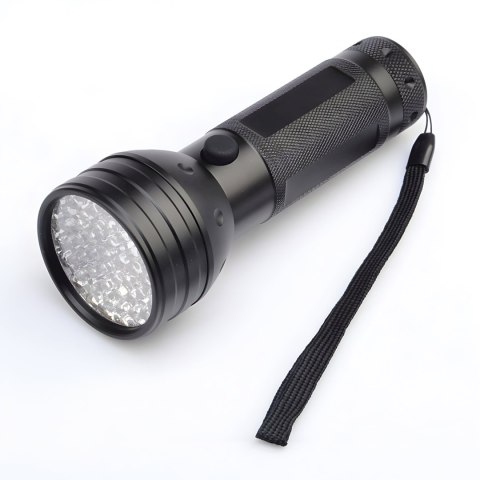 Latarka UV taktyczna metalowa na baterie 51 LED