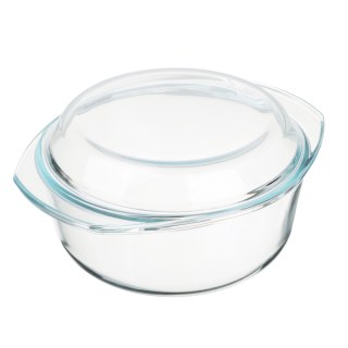 Naczynie żaroodporne do zapiekania okrągłe z pokrywą SZKŁO 1,5 l