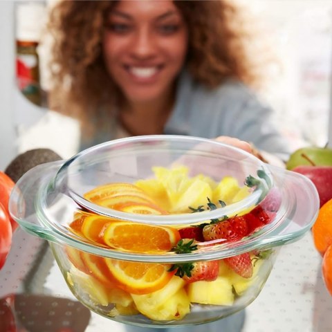 Naczynie żaroodporne do zapiekania okrągłe z pokrywą SZKŁO 1,5 l