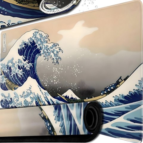 Podkładka mata gamingowa na biurko dla gracza XXL 90 x 40 cm - fale