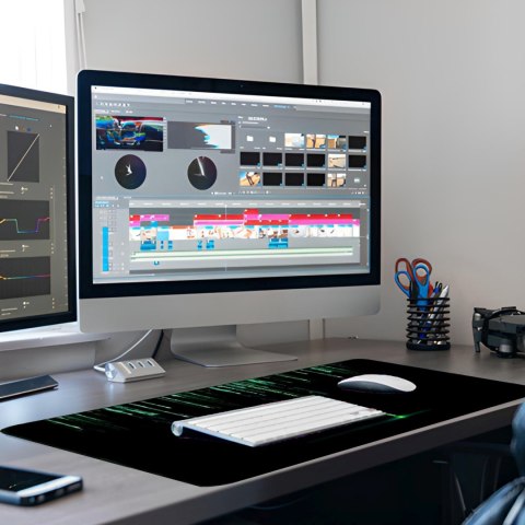 Podkładka mata gamingowa na biurko dla gracza XXL 90 x 40 cm - matrix