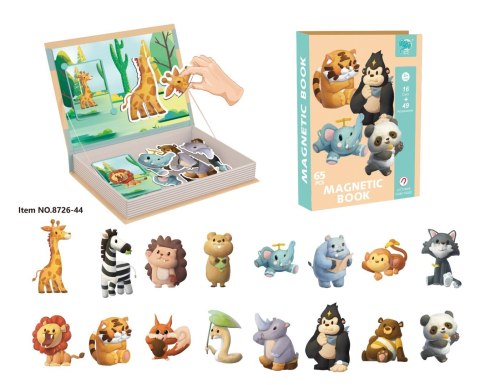 Puzzle Magnetyczne + Książeczka Safari