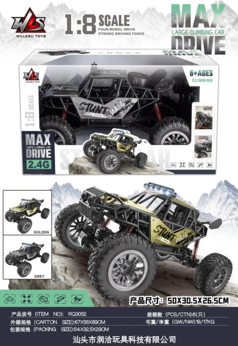 R/C Crawler STUNT Racing Szary 1:8