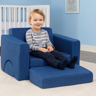 Fotel modułowy dla dzieci DIY 8 miękkich poduch składany - niebieski ECOTOYS