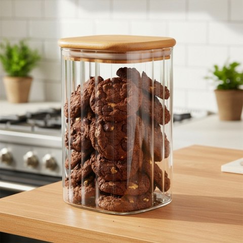 SZKLANY POJEMNIK KUCHENNY NA PRODUKTY SYPKIE 1,1L 229250